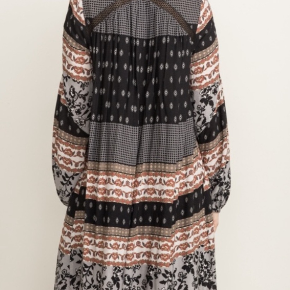 ✨MYSTREE FLORAL PRINT LACE UP DRESS BOHO STYLE✨ - Picture 5 of 8